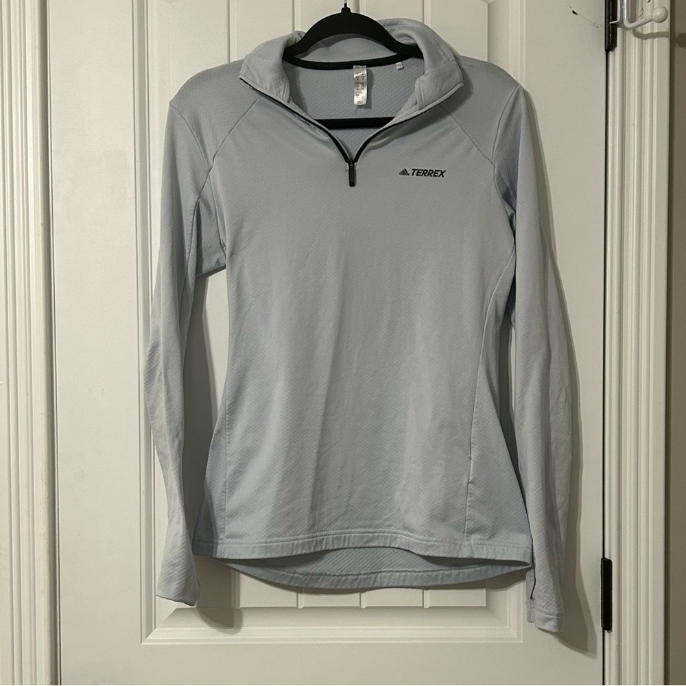 Adidas Running Athletic Long Sleeve Quarter Zip Top